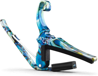 Quick-Change Guitar Capo, Abalone - For 6-String Acoustic Guitars, Made in USA, Quality, Strong, Lightweight, Quick &