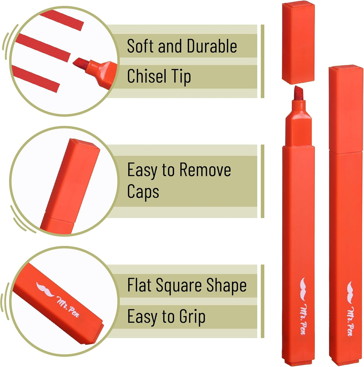 Aesthetic Highlighters, 8 Pack, Chisel Tip, Autumn Earth, Cute Highlighters Assorted Colors, Back to - photo 4