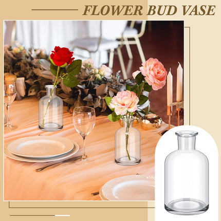 54 Pcs 3.15 Inches Small Glass Bud Vases Bulk Mini, Clear