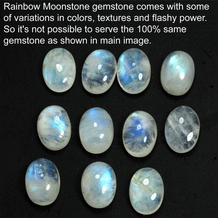 Lapis, Moonstone, Pearl, Crystal Oval Handmade Ring Genuine 925 Sterling Silver Boho Natural Gemstone Jewelry For Women