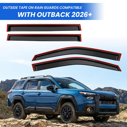Tape-On Rain Guards Fit for Subaru Outback 2026+