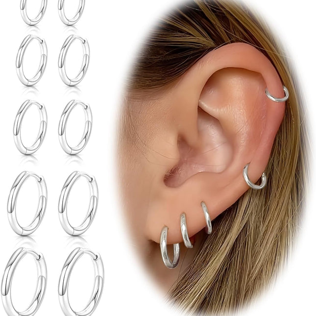 Sterling Silver Hoop Earrings, Hypoallergenic Earrings