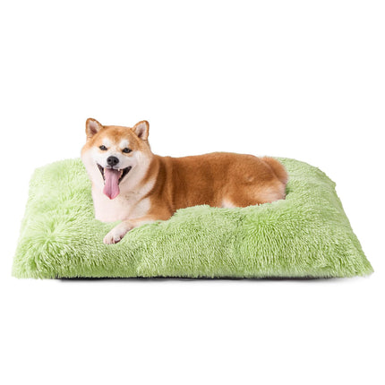 Cama esponjosa para jaula de perro, almohada afelpada extra grande para perro, gris