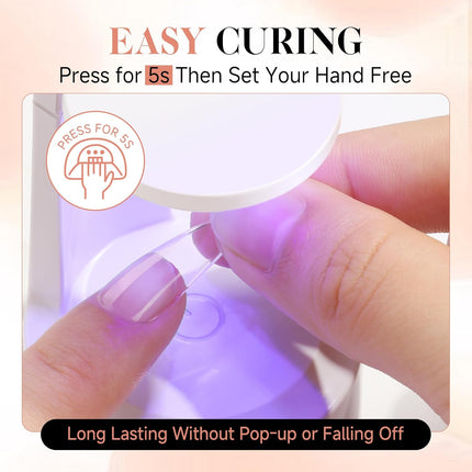 Gel Nail Glue, Solid Nails Gl ue Gel 40g Lamp Curing Needed Soak Off G LUE Strong Nail G LUE G el for Acrylic Fake Nails Tips Extension Press On Nails for Gelly Tips