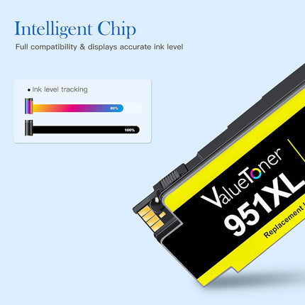 950XL and 951XL Ink Cartridges Combo Pack (8-Pack) Compatible for HP 950 951 Ink cartridges Combo Pack for HP OfficeJet Pro 8600 8620 8610 8615 8100 8630 8660 276DW 251DW, Black Cyan Magenta Yellow