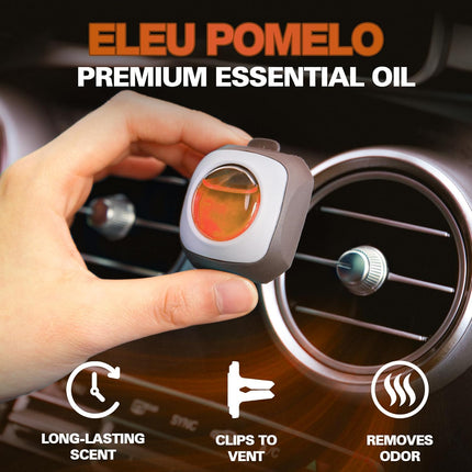 Air Jungles Eleu Pomelo Scent Car Air Freshener Clip, 6 Vent Clips, 4 ml Each, Long Lasting Air Freshener, Up to 180 Days Car Refresher Odor Eliminator