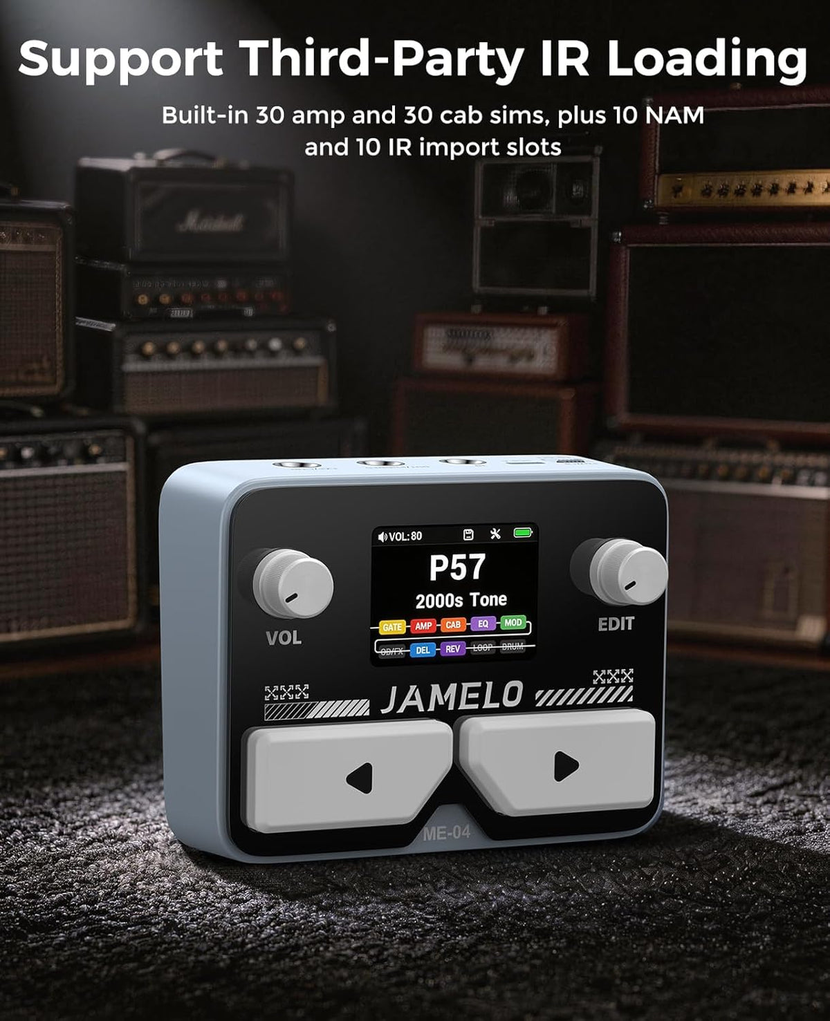 Pocket Guitar Multi Effects Pedal in Gray - photo 4