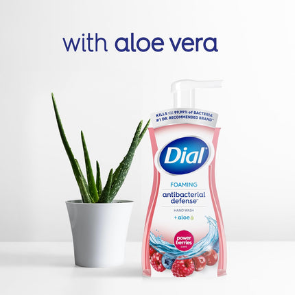 Dial Antibacterial Foaming Hand Wash, Power Berries, 7.5 fl oz (Pack of 6)