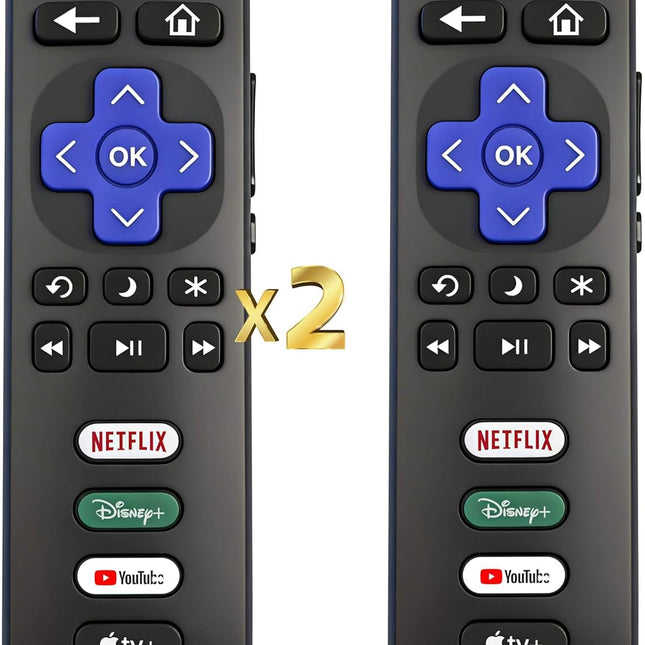 Replacement for Roku TV Remote Control, (Pack of 2)