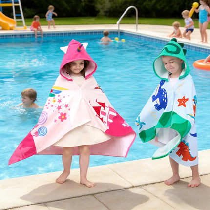 Unicorns Hooded Towels for Kids,Soft Kids Beach Towel,30" x 50"