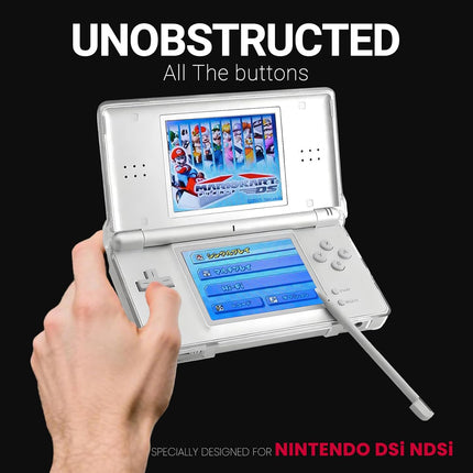 Gimtsui Clear Crystal Hard Shell Protective Case Cover Suitable for Nintendo DSi NDSi