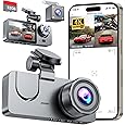3 Channel Dash Cam,4K+1080P Dash Cam Front and Rear Inside, Dash Camera for Cars, Triple Car Camera with 32GB Card,Built-in G-Sensor, 2’’ IPS Display Car Camera,Loop Recording,24Hr Parking