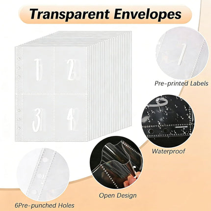 A5 Money Challenge Binder 100 Envelopes Cash Budget