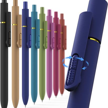 8 Pcs Gel Pens, Quick-Dry Long Lasting Black Ink-0.7mm Fine Point