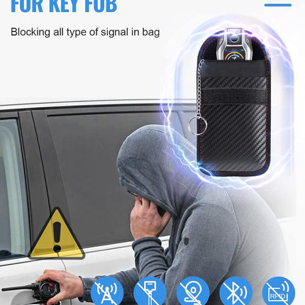 lanpard Faraday Pouch for Car Keys, Faraday Bag, Car RFID Signal Blocking Holder, Key Fob Protector, Key fob cage Block Signal Anti-Theft Fob Case (2 Pack)