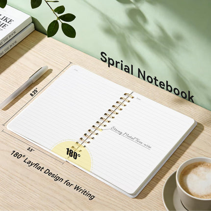 Lined Spiral Journal Notebook, A5 College Ruled Spiral Notebook for Women, Hardcover with Elegant Design for Work and Note-Taking, 5.5 * 8.25 inch, 160 Pages, Leopard-pattern Explosive Cat