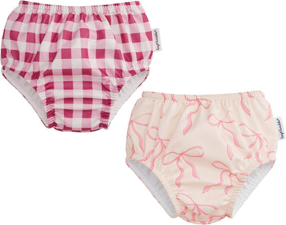 Pull-Up Reusable Swim Diapers 2-Pack | Waterproof and UPF 50+ Sun Protection | Lightweight and Absorbent | Machine
