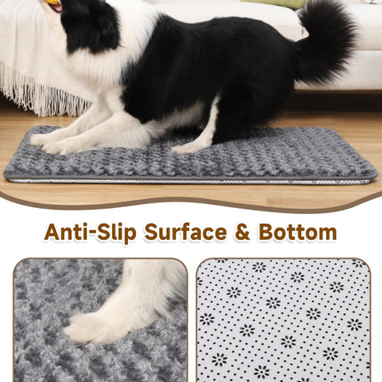 Dog Bed for Crate Pad, High Resilience Foam Crate Mat Bed, 35x22, Dark Grey