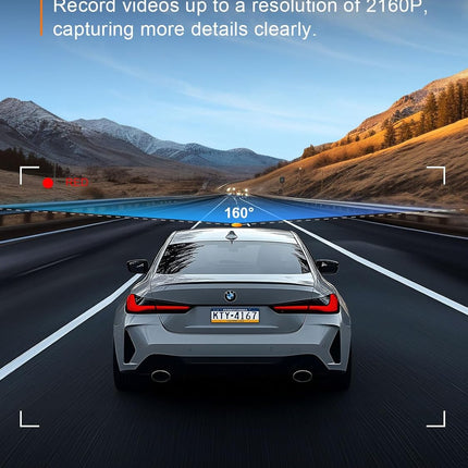 galphi 4K Dash Cam Front, Built-in 5G WiFi, 64GB Card Included, Dash Camera for Cars, Mini Dashcam with Super Night Vision, Loop Recording, G-Sensor, 24 Hours Parking Monitor, Support 256GB Max