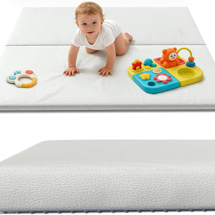 Baby Play Mat 50x50 inch, Extra Thick 1.3‘’ Waterproof Floor Mat for Crawling, Non-Toxic Large Activity Mat with Machine Washable Cover for Toddlers Infants Boys Girls
