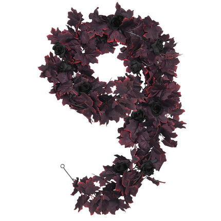 Artificial Black Garland Hanging Vine Artificial Red Floral Garland