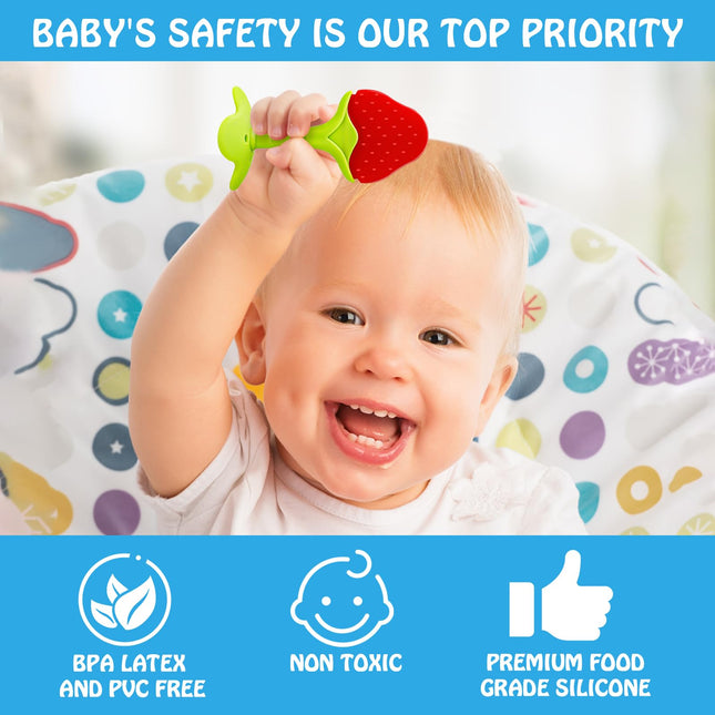 Teething Toys (5 Pack) - Infant Teething Keys Set, BPA-Free, Natural Organic Freezer Safe for Infants - photo 2