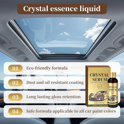 PTZ Crystal Serum – 2026 New Model Advanced Graphene Ceramic Coating for Cars 100ML, 9H Graphene Coating for Auto Car Detailing, Coat Restore for Paint, Glass & Wheel