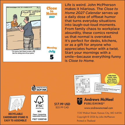 Close to Home 2027 Day-to-Day Calendar