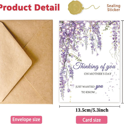 ICOOLYI Mothers Day Card – Beautiful Floral Happy Mothers Day Gifts for Mom