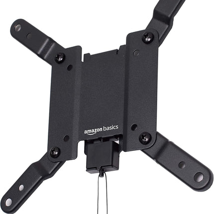 Amazon Basics Fixed Flat TV Wall Mount, Low Profile, for 12" to 40" TVs, VESA 200x200, 40 lbs Capacity, with Installation Template, Black
