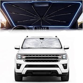 2026 Upgraded Car Windshield Sun Shade Umbrella for 2018-2025 Full-Size SUV