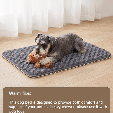 Dog Bed for Crate Pad, High Resilience Foam Crate Mat Bed, 35x22, Dark Grey