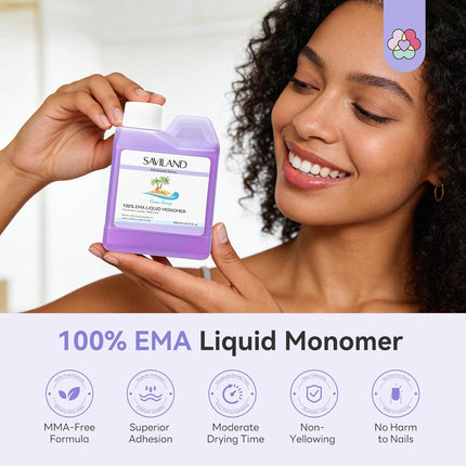 Pure EMA Monomer Acrylic Nail Liquid: Ocean Breeze Acrylic Liquid Scented Monomer Non-Yellowing Nail Monomer Liquid for Acrylic Powder Nail Extension Carving Manicure DIY 240 ml