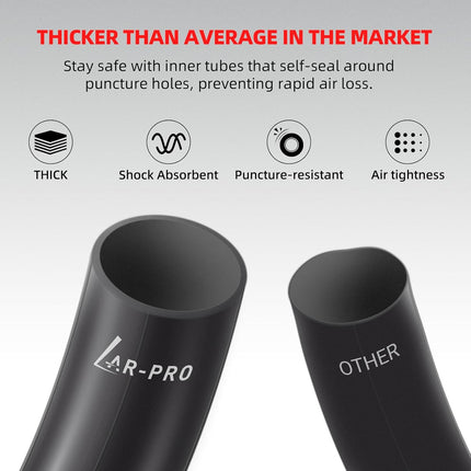 (2 Pack) AR-PRO 2.25/2.50-16” Off-Road Motorcycle Inner Tubes with TR4 Valve Stem - 70/90-16 Motorcycle Tire Replacement Inne