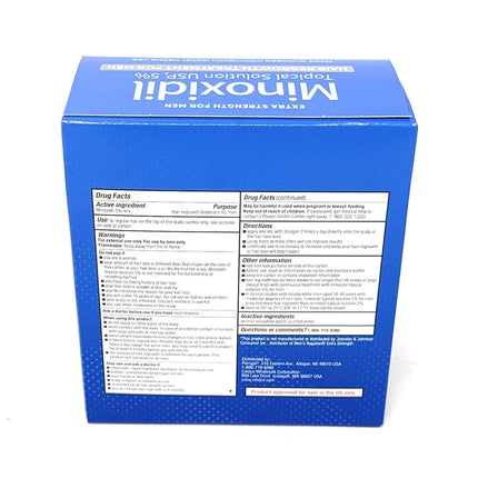 Kirkland Signature Minoxidil Topical Solution USP 5%, Extra Strength Hair Regrowth Treatment for Men, 6 Months Supply