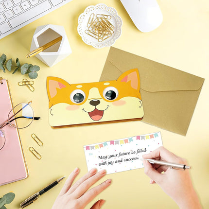 Happy Birthday Money Envelope for Cash,Birthday Card Money Holder with 6 Slots,Surprise Gift for Men Women Girls Boys,Money Gift Idea.(Corgi)
