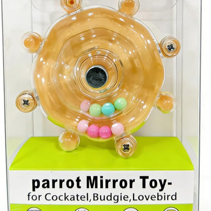 Budgie Toys, Interactive Bird Toys for Parakeet, Cockatiel, Lovebird, Quaker Parrot & Conures, Fun Educational Training Bird Toy (Yellow)