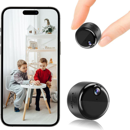 Mini Camera, 1080P Wireless Indoor Security Camera, Upgraded 60-Days Battery Life, Auto Night Vision, PIR Motion Detection, Support 5G Wi-Fi, Remote Viewing for Baby Pet Monitoring and Home Security
