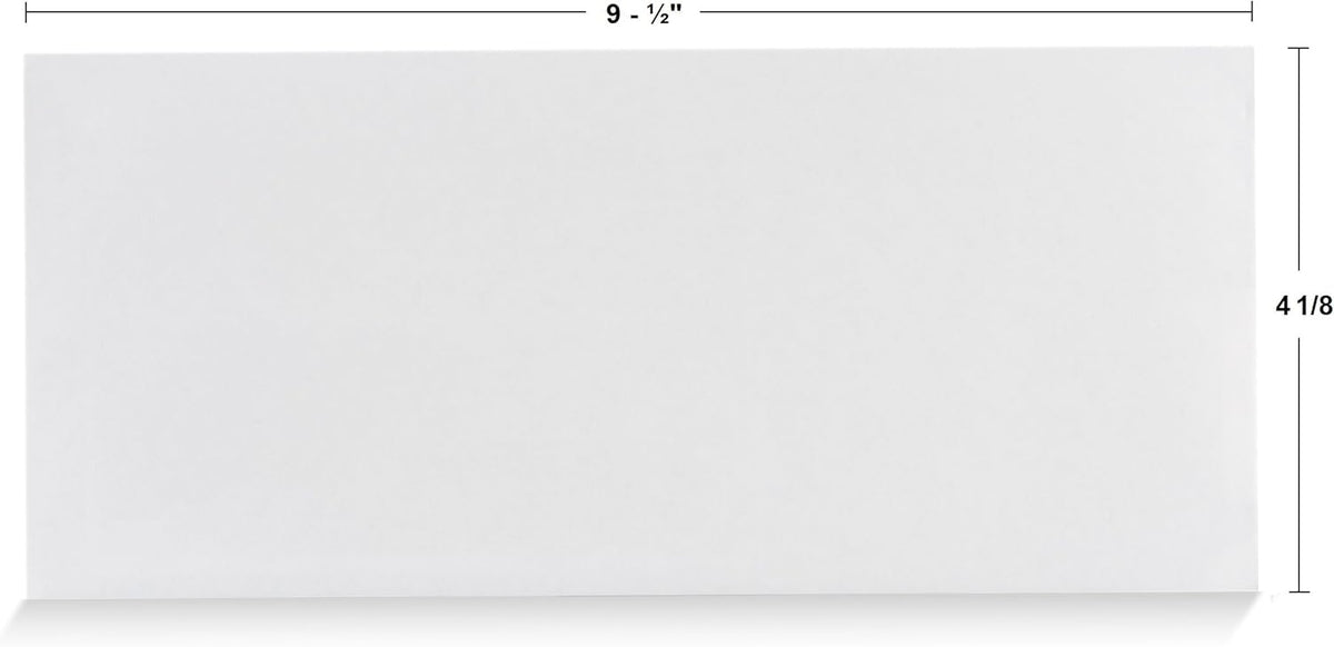 #10 Security Self Seal Envelopes - 100 Count, No Window, White - photo 2
