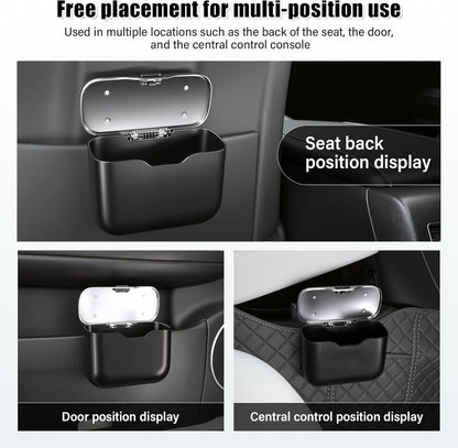 Car Trash Can, Car Garbage Bin with Lid & Handle - Leak-Proof Mini Trash Can for Car, Truck, SUV  - photo 4