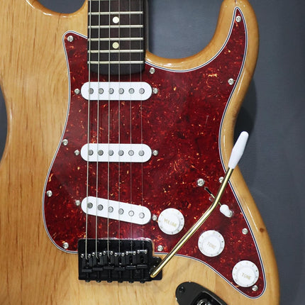 SSS 11 Holes Strat Electric Guitar Pickguard and BackPlate Set for Fender USA/Mexican Made Standard Stratocaster Modern Style Guitar Parts,Red tortoise 4ply