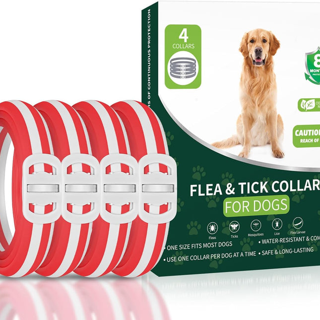 4 Pack Flea Collar for Dogs, Flea and Tick Prevention for Dogs