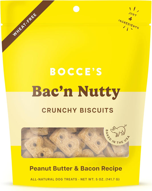 Oven-Baked Dog Biscuits, Peanut Butter and Bacon, 5 oz