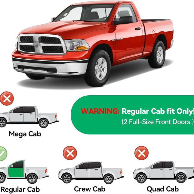 In-Channel Dark Smoke Rain Guards for 1500/2500/3500 Regular Cab, 2-Piece Set