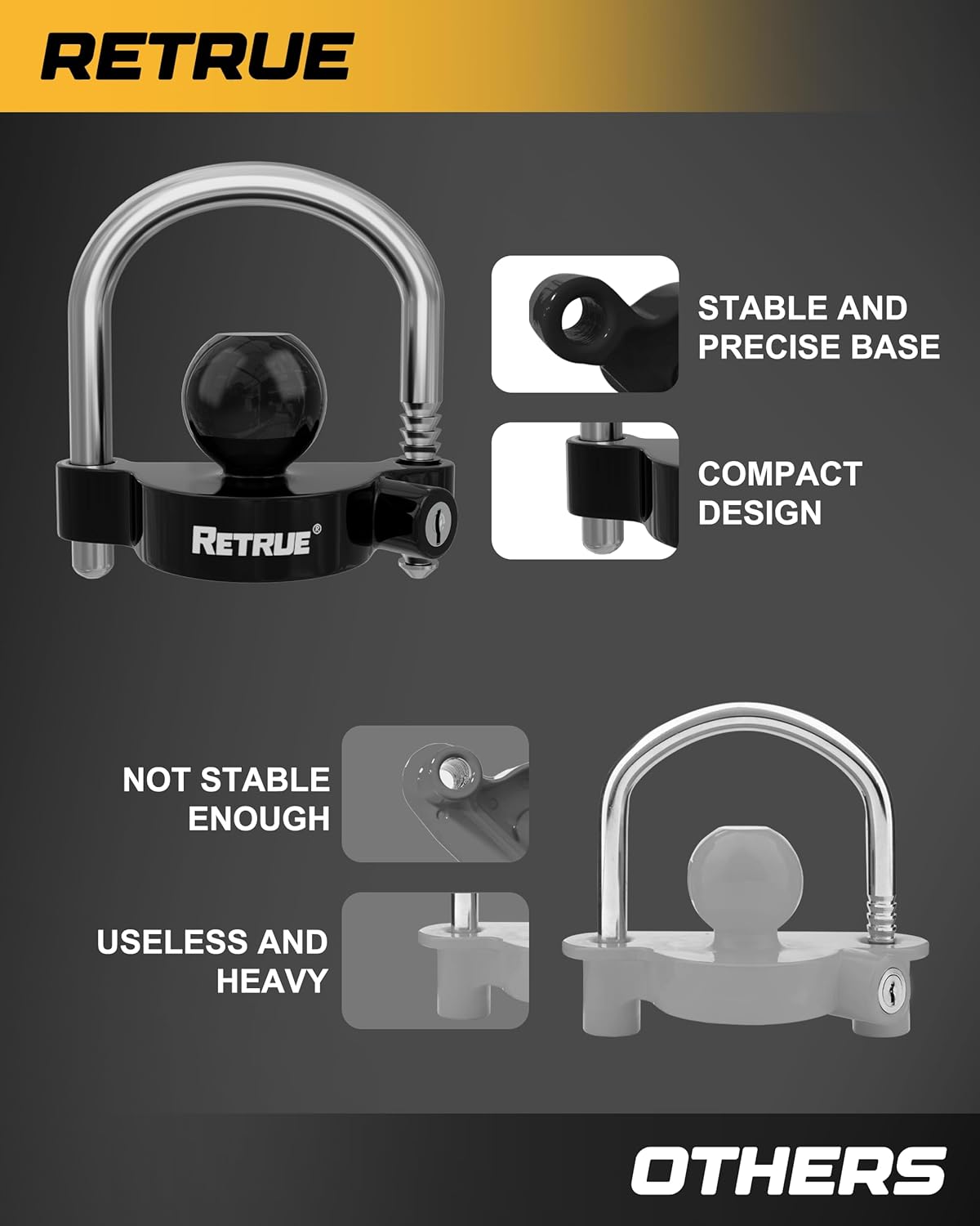 Universal Coupler Lock Trailer Locks Ball Hitch Trailer Hitch Lock - photo 3