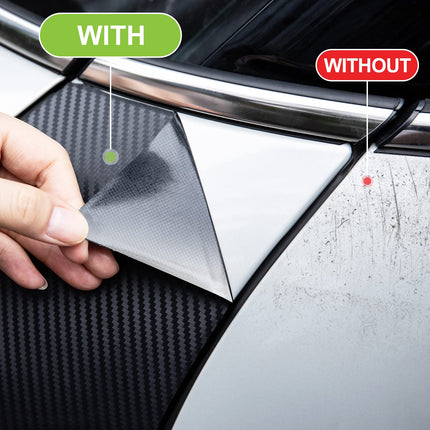 3D Carbon Fiber Vinyl Wrap for Cars Black, 1ft X 5ft Self-Adhesive