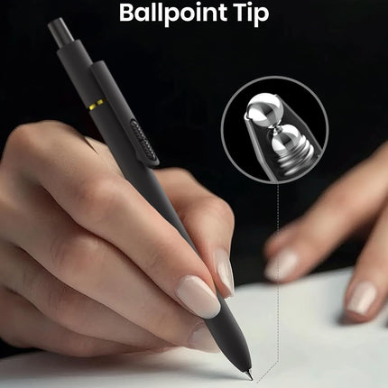 Hiacry 8 Pcs Gel Pens - 0.7mm Fine Point Smooth Writing Black Ink, Quick-Dry Long Lasting Fidge Pens, School & Office Supplies for Men Women