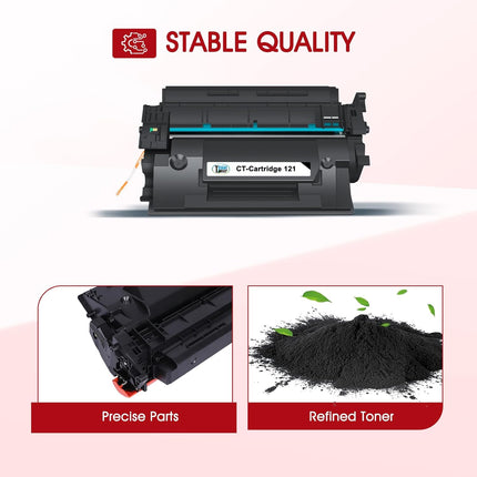 121 Black Toner Cartridge 2-Pack 121 Toner Cartridge High Yield Compatible Replacement for Canon 121 Black Toner Cartreidge CRG-121 CRG121 CRG 121 for Canon imageCLASS D1620 D1650 1620 1650 Printer