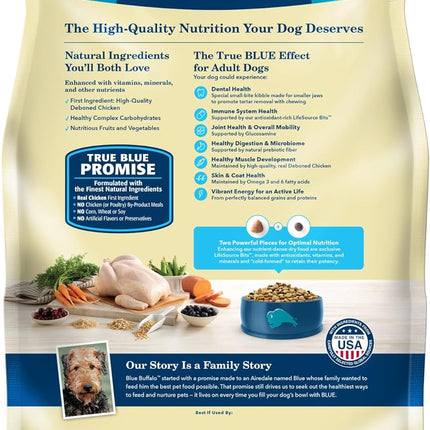 Blue Buffalo Life Protection Formula Adult Small Bite Dry Dog Food, Helps Build and Maintain Strong Muscles, Made with Natural Ingredients, Chicken & Brown Rice Recipe, 15-lb. Bag