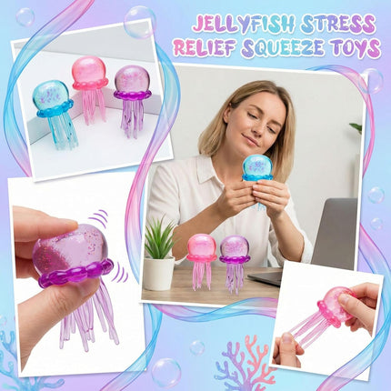 Jellyfish Squeeze Toys, Drop Malt Sugar Balls Relieve Stress, Sensory Toy with a Super Solid Squish for Adult, Squishy Ultra Squishy and Moldable Slow Rise